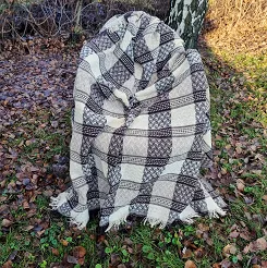 Komplet dekoracyjny narzuta 170x205 + 2x 60x170 brązowa kremowa krata