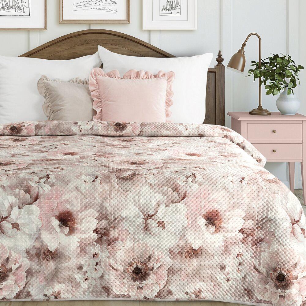 Narzuta dekoracyjna FLORINA 210x170 pudrowy