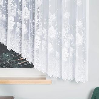 Firanka żakardowa gotowa na żabki BOŻENA 500x160 biała