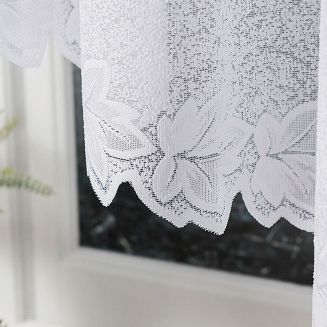 Firanka żakardowa gotowa na żabki BOŻENA 500x160 biała