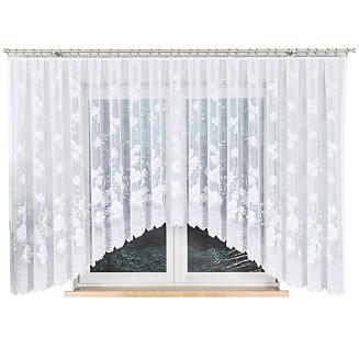 Firanka żakardowa gotowa na żabki BOŻENA 500x160 biała