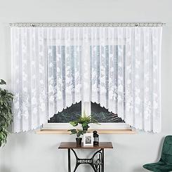 Firanka żakardowa gotowa na żabki BOŻENA 500x160 biała