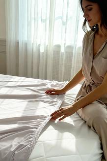 Prześcieradło wodoodporne nieprzemakalne jeresy z gumką Aquasafe 80x160 szare