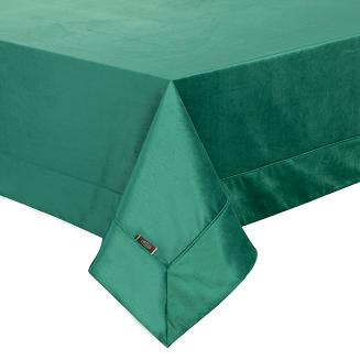 Obrus dekoracyjny VELVET 145x350 Eurofirany ciemnozielony