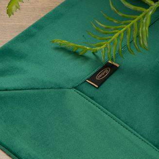 Obrus dekoracyjny VELVET 145x350 Eurofirany ciemnozielony