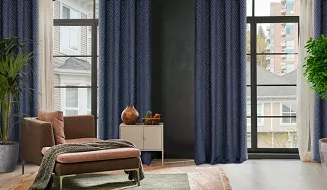 Zasłona gotowa na przelotkach ZAS 140x250 Pierre Cardin Eurofirany granatowy