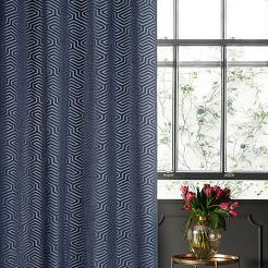 Zasłona gotowa na przelotkach ZAS 140x250 Pierre Cardin Eurofirany granatowy