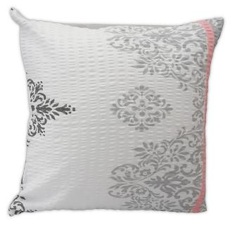 Poszewka z kory 40x40 wzór wycinanka | różowy pas / ornament