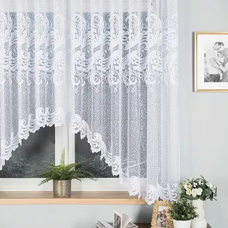 Firanka żakardowa gotowa na żabki IWONA 400x160 biała