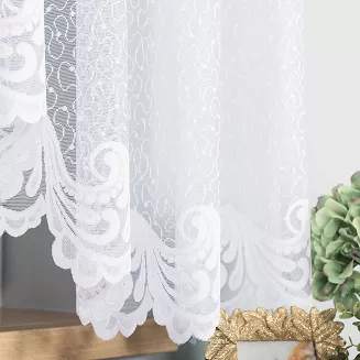 Firanka żakardowa gotowa na żabki IWONA 400x160 biała