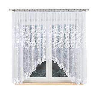 Firanka żakardowa gotowa na żabki IWONA 400x160 biała