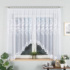 Firanka żakardowa gotowa na żabki IWONA 400x160 biała