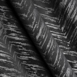 Zasłona gotowa na przelotkach SARA 140x250 Eurofirany czarny/srebrny