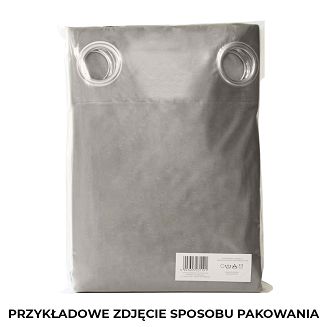 Zasłona gotowa na przelotkach VELVI 140x260 żółta