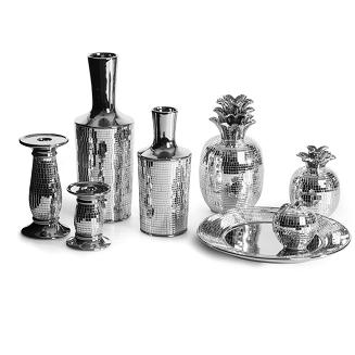 Wazon dekoracyjny MIRONA Eurofirany srebrny