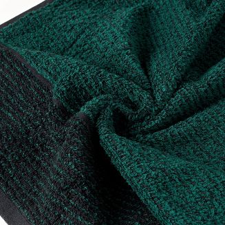 Ręcznik bawełniany LEON 50x90 Eurofirany czarny+turkusowy