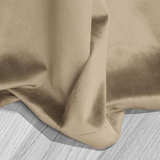 Beżowa Zasłona Welurowa Z Kryształkami Na Taśmie 140x270 Shiny