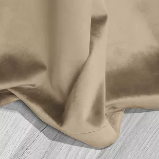 Beżowa Zasłona Welurowa Z Kryształkami Na Taśmie 140x270 Shiny