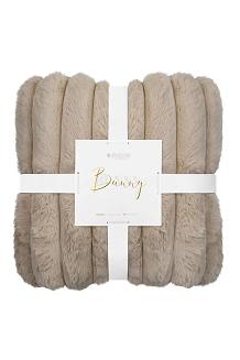Taupe Gruby Futrzany Koc z Mikrofibry 150x200 Bunny