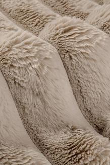 Taupe Gruby Futrzany Koc z Mikrofibry 150x200 Bunny