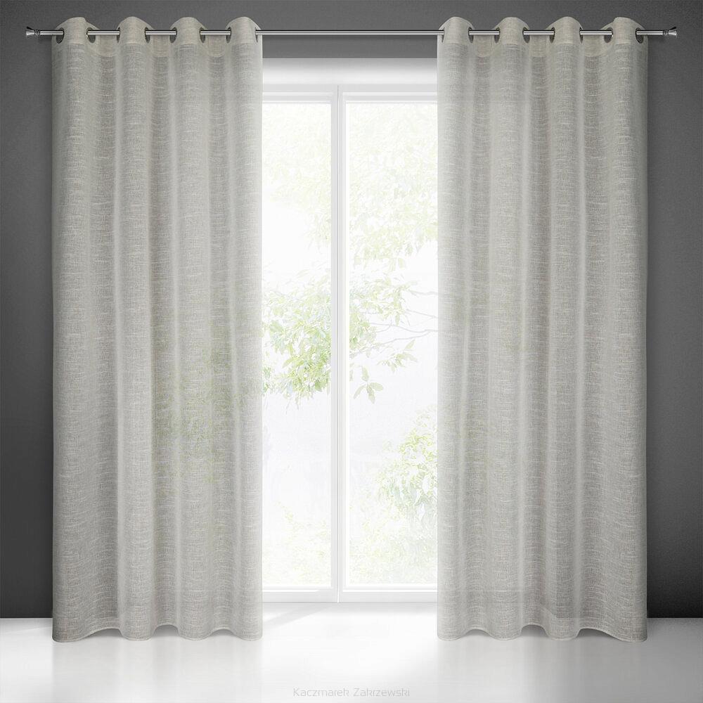 Zasłona gotowa na przelotkach AMARI 140x250 Eurofirany beżowy