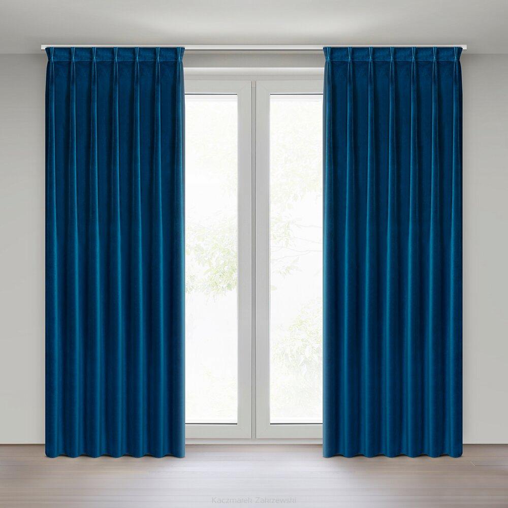 Zasłona gotowa MELANIE 140x270 Eurofirany granatowy