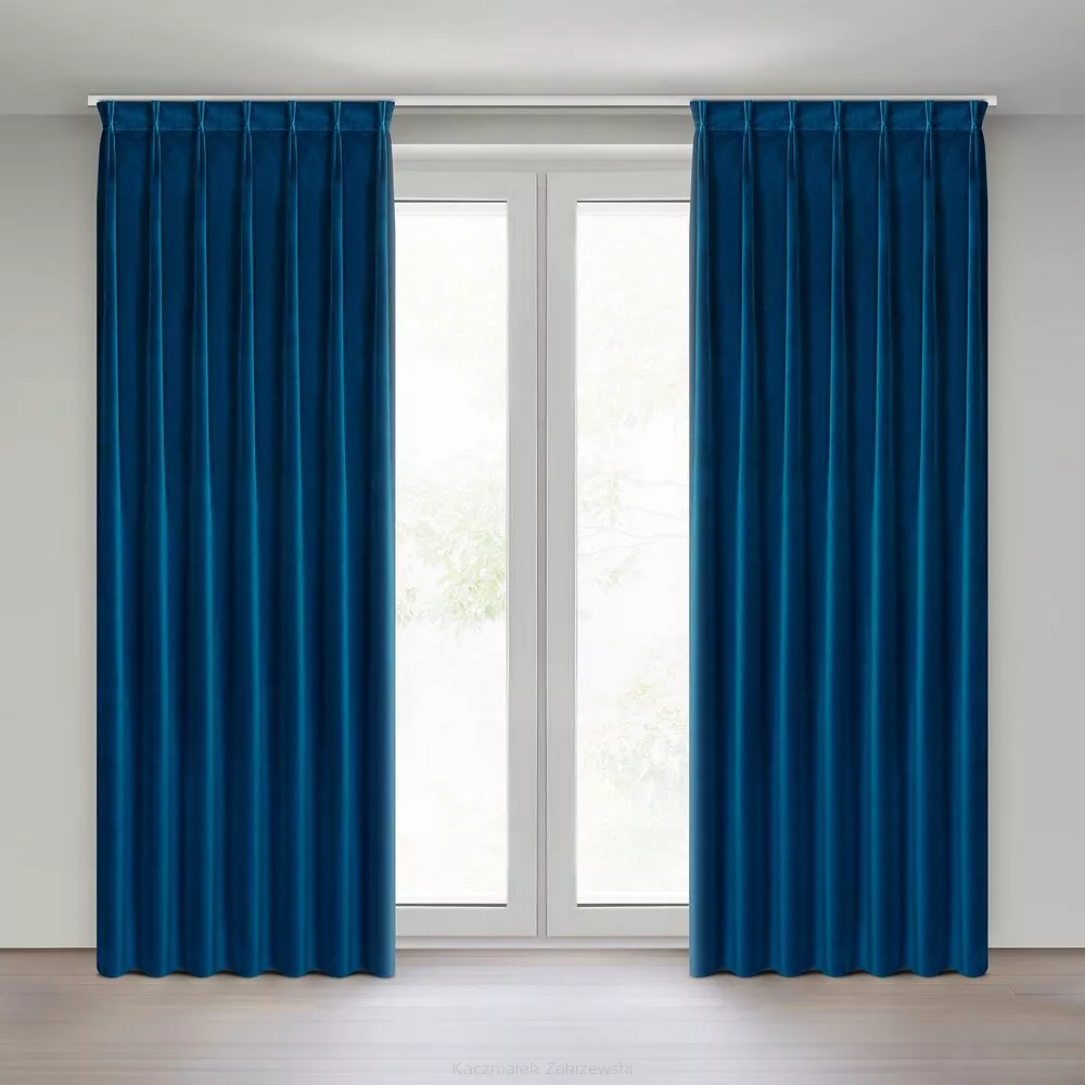 Zasłona gotowa MELANIE 140x270 Eurofirany granatowy