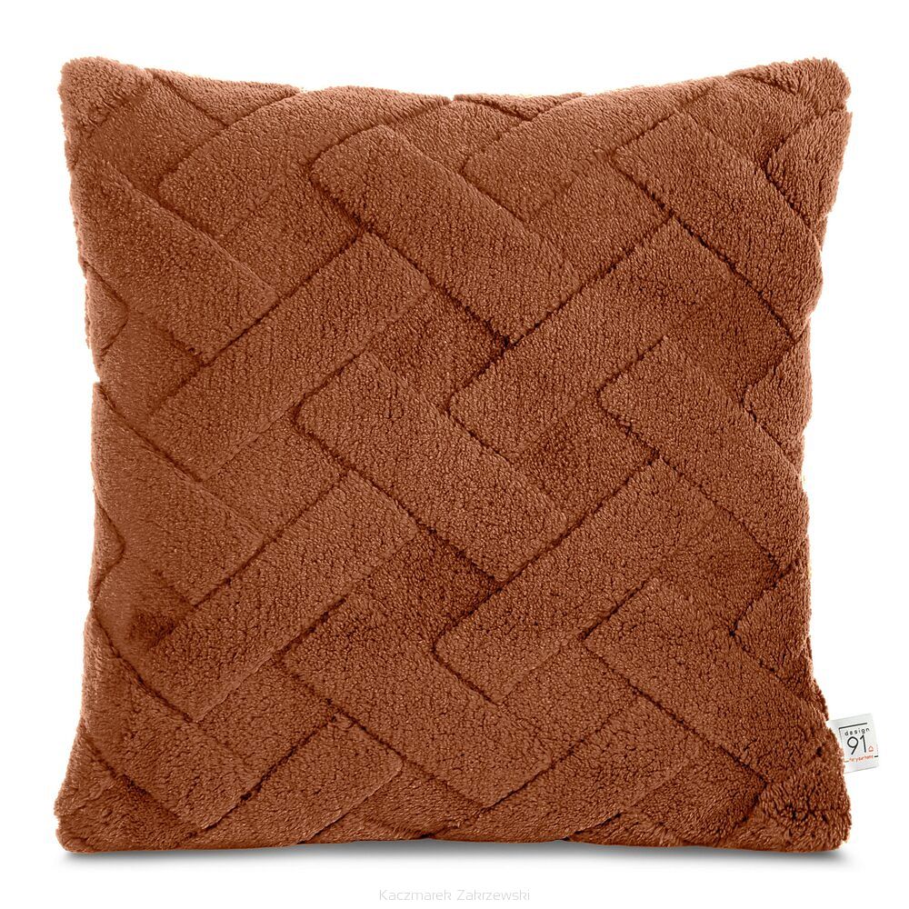 Poszewka dekoracyjna CARO 45x45 Design91 ceglasty