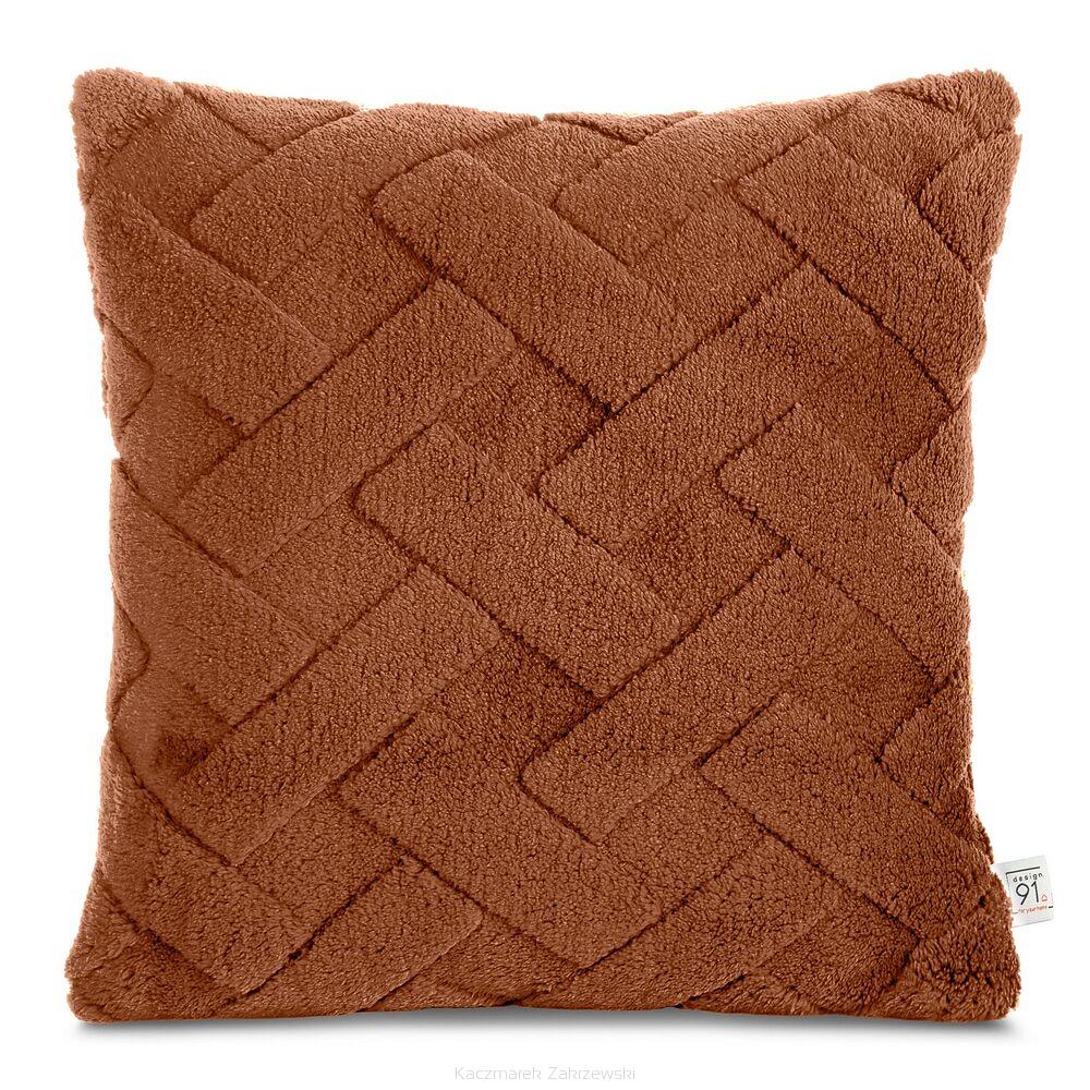 Poszewka dekoracyjna CARO 45x45 Design91 ceglasty
