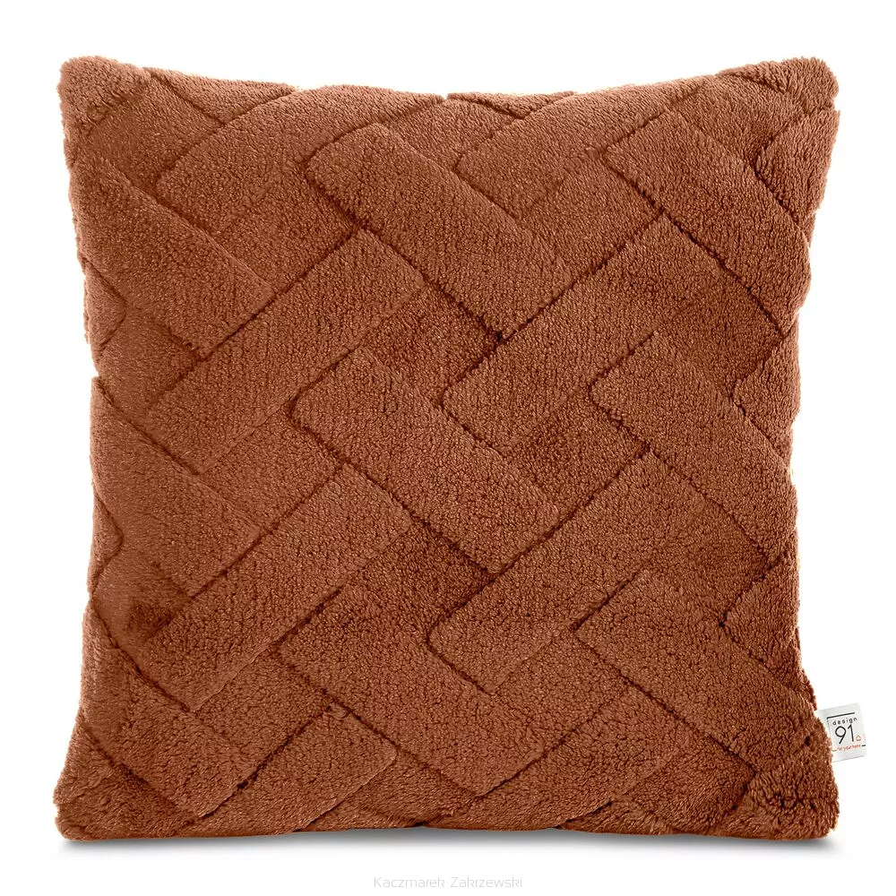 Poszewka dekoracyjna CARO 45x45 Design91 ceglasty