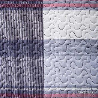 Narzuta TAYLOR 220x240 Eurofirany krata stalowy+bordowy