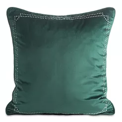 Poszewka dekoracyjna CRYSTALS1 45x45 Eurofirany ciemnozielony