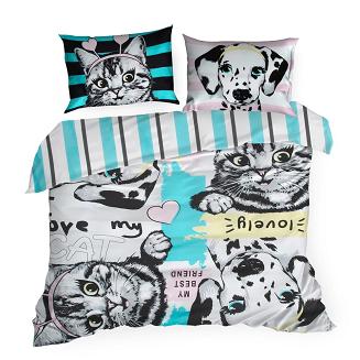 Pościel bawełniana KID 140x200 Design91 biały