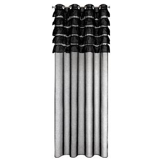 Firana gotowa na przelotkach AURA 140x250 Eurofirany czarny