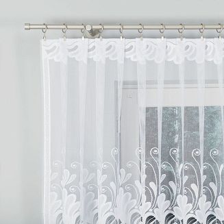 Firanka żakardowa gotowa na żabki KASJANA 420x160 biała