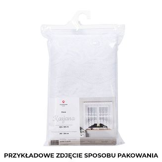 Firanka żakardowa gotowa na żabki KASJANA 420x160 biała