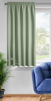 Zasłona gotowa na taśmie RITA 140x175 Eurofirany oliwkowy