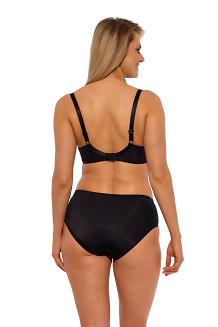 Biustonosz balkonetka z haftem Soft June 014 miękki czarny szary