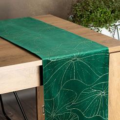 Obrus dekoracyjny BLINK 35x180 Eurofirany ciemnozielony