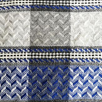 Komplet dekoracyjny narzuta 170x205 + 2x 60x170 krata chaber