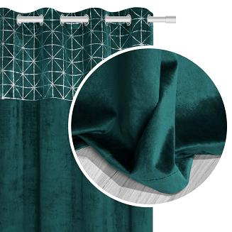 Ciemny Turkus Zasłona Welurowa 140x250 Glossy