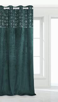 Ciemny Turkus Zasłona Welurowa 140x250 Glossy