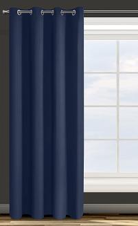 Zasłona gotowa na przelotkach PARISA 140x250 Design91 granatowy