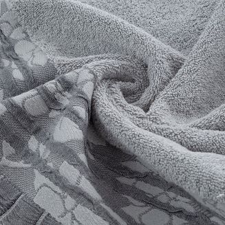 Ręcznik bawełniany ROSSI 70x140 Eurofirany srebrny grafitowy