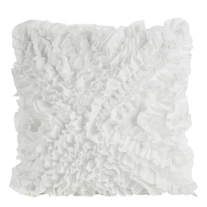 Poszewka dekoracyjna MIRENA 45x45 Eurofirany biała falbanki