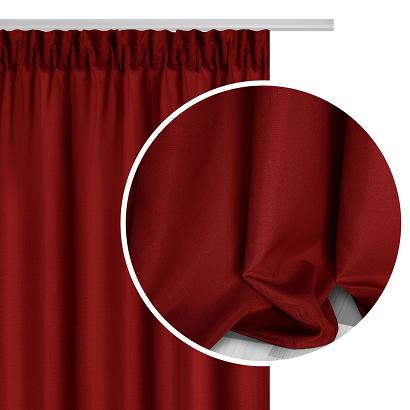 Zasłona gotowa na taśmie VIVA 140x270 półzaciemniająca czerwona