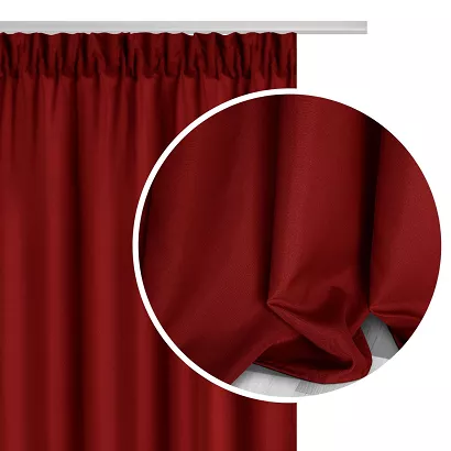 Zasłona gotowa na taśmie VIVA 140x270 półzaciemniająca czerwona