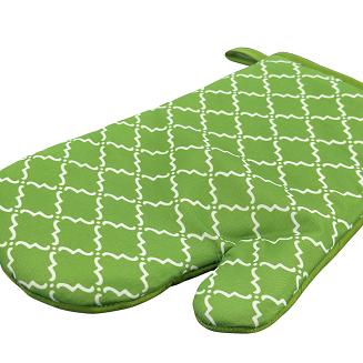 Rękawice kuchenne 18x27 z magnesem 2 szt. zielone maroko clover