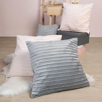 Poszewka dekoracyjna VENUS 40x40 Darymex beżowa prążkowana