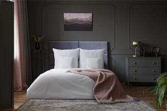 Biała Poszwa Hotelowa Standard 220x200 Zamek